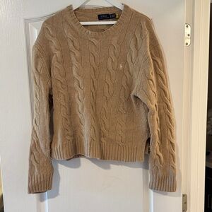 Ralph Lauren Camel Cable Knit Sweater